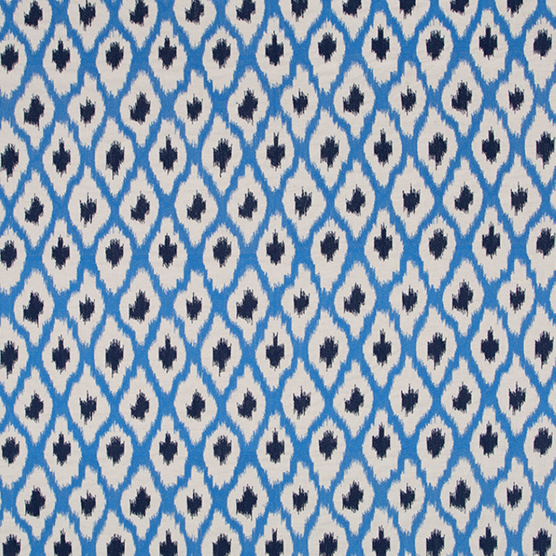 Festival Color Ogee Stitchery Fabric, Azure