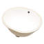 Lavabo de salle de bain ovale en céramique à encastrer sous plan - 48 x 41 cm, blanc, avec trop-plein, fini mat - Style moderne et élégant