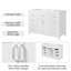 Meuble-lavabo 47 po sans lavabo, armoire seulement, 2 portes et 8 tiroirs, système de fermeture en douceur, design classique, blanc-128990461-128990462