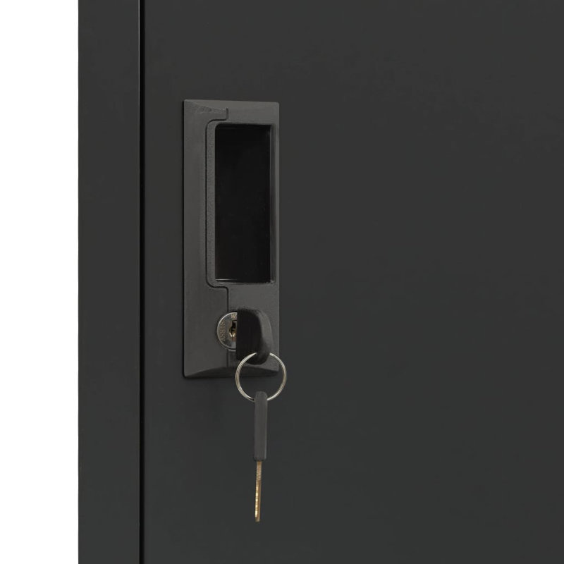 Armoire vestiaire en acier, Anthracite, 4