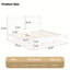 Structure de lit en bois très grand de style campagne avec tête de lit à broche, lit plateforme robuste avec support de lattes, aucun sommier requis, assemblage facile, blanc-133238315-133238318