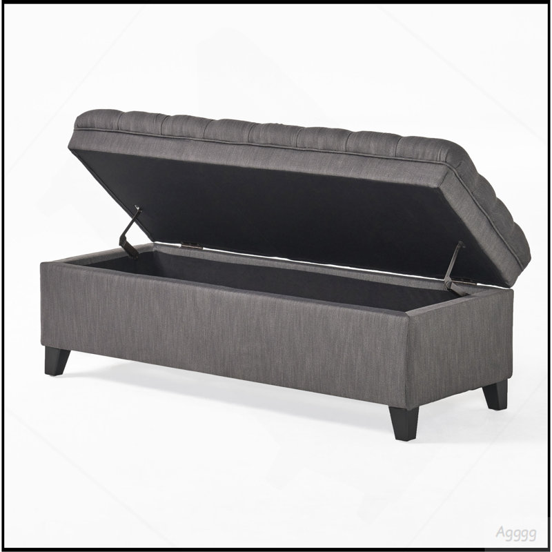 OTTOMAN DE RANGEMENT JULiana, Gris