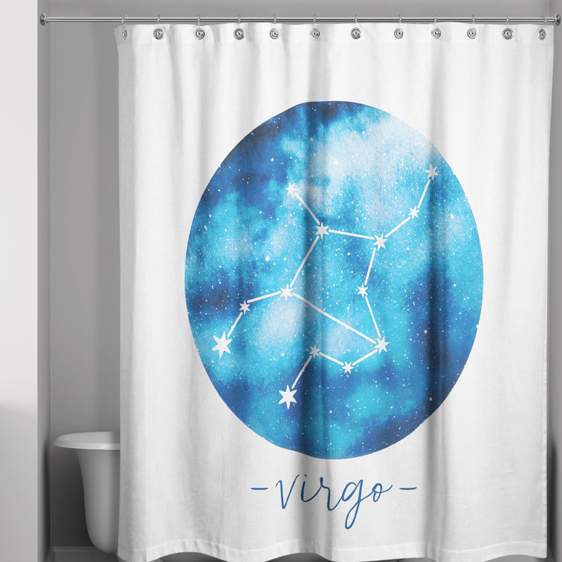 Rideau de douche simple constellation virgo zodiac Dulin