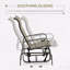 Fauteuil oscillant d'extérieur, balançoires pour patio extérieur avec mécanisme à bascule lisse et construction légère pour la cour arrière, brun clair-1627405909