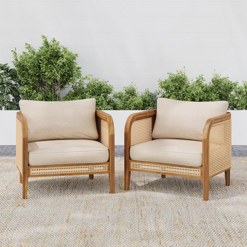 Ensemble de chaises d'extérieur rembourrées