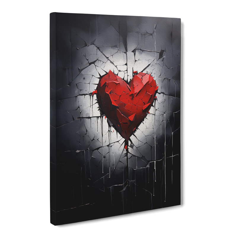 Love He Hard Edge - No Frame Print, 50cm H x 35cm W x 3cm D