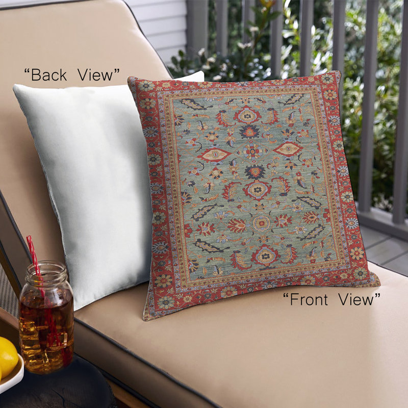 Damask Outdoor Throw Pillow