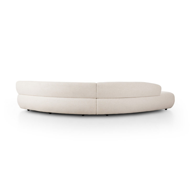 Belen 2Pc Sectional W/ LAFC-Thames Coal, Right Hand Facing, Nomad Snow Polyester Blend