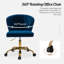 Blue Elephant Velvet Office Chair-731304324