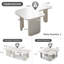 Ensemble de 2 tables basses modulaires modernes, ensemble de table de ferme à combinaison libre avec peinture multicouche, table d'appoint pour canapé-lit, tables d'angle polyvalentes pour le salon-1157559746