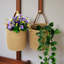 20 Pack, Removable Sticky Ceiling Hooks And 2Pcs Jute Woven Storage Organizer Flower Plants Basket