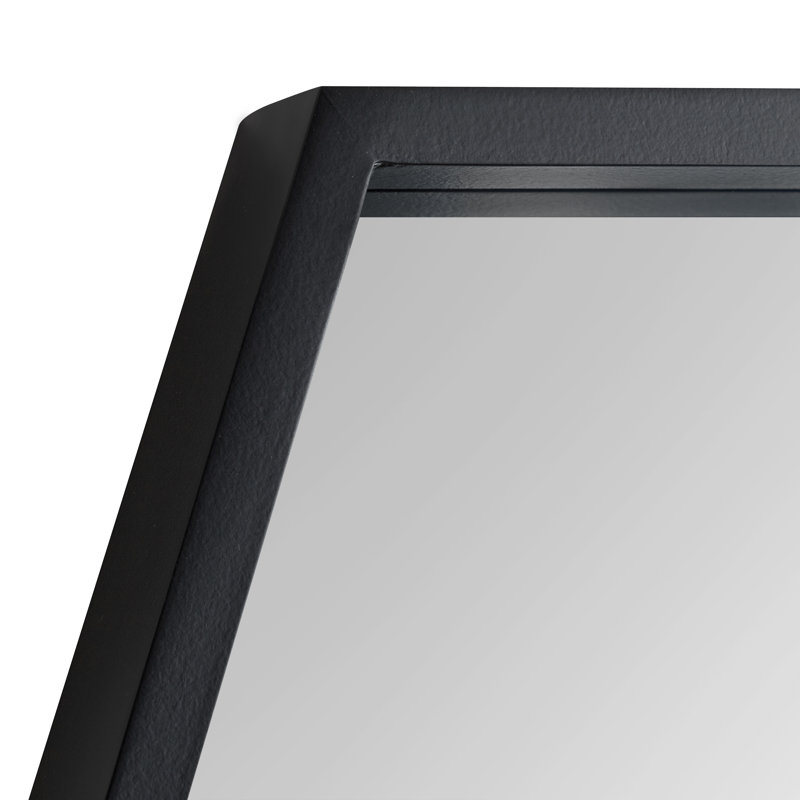 Aynur Flat Mirror, Satin Black