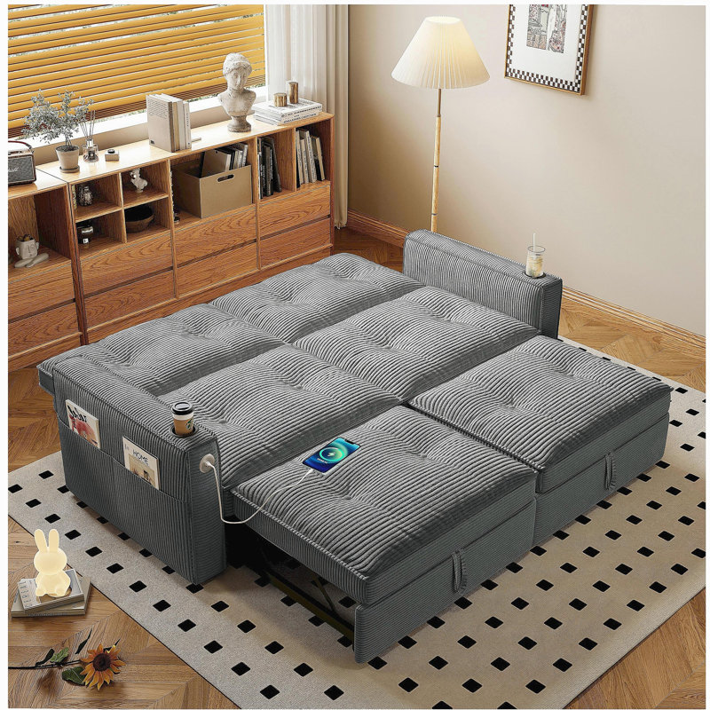 Canapé-lit convertible multifonctionnel Somnus, Gris