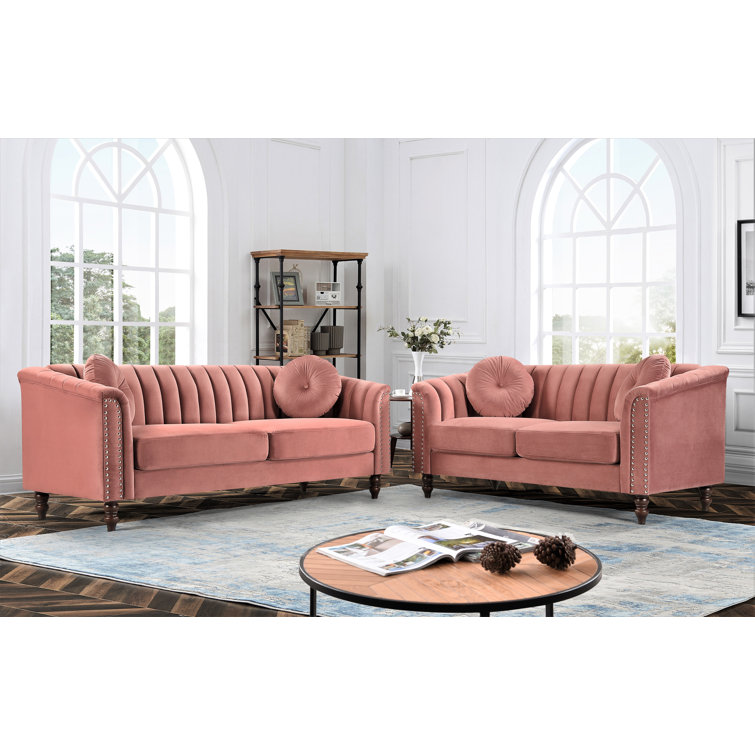 USP Furniture 2 - Piece Velvet Living Room Set & Reviews