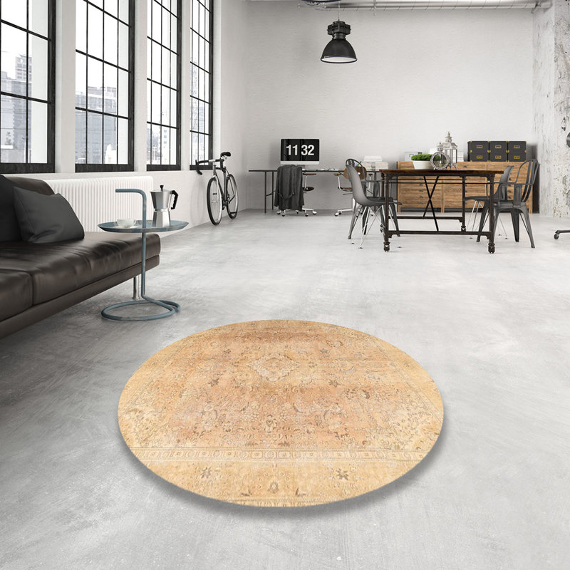Tapis beige/brun traditionnel Sprecher, Rond 4 pi