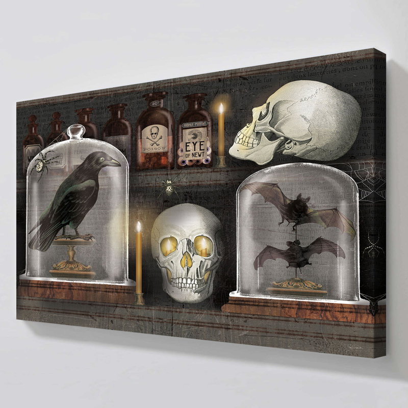 "Apothecary Noir V Candles" par Sue Schlabach, reproduction sur toile, H 18 po x l 30 po x P 1 po