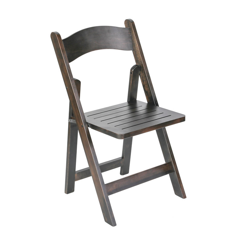 Commercial Grade Solid Wood Portable Folding Dining Chair, Brown