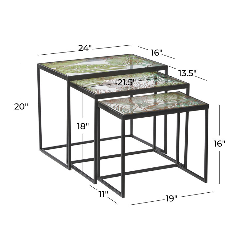 Bohl Glass Top Nesting Tables