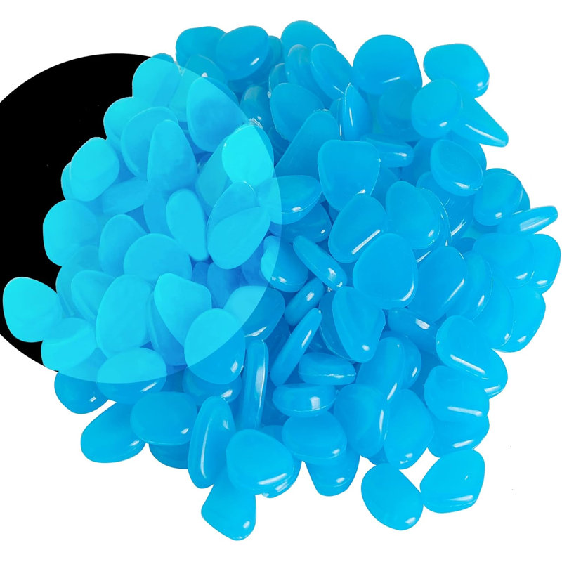 1000 pièces de galets lumineux bleus