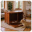 Mobilier de caisse pour chien en bois massif avec plateau pivotant amovible-609208702