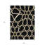 Tapis intérieur noir lavable abstrait 8 pi x 10 pi HomeRoots