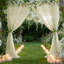 Écharpe de fenêtre à 2 panneaux, voilage voilage cantonnière voûte mariage décoration de fête (150 x 300 cm / 59 x 118 po)-1525593664
