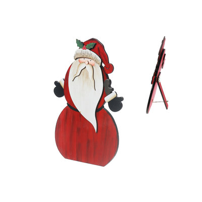 Décoration de père Noël en bois