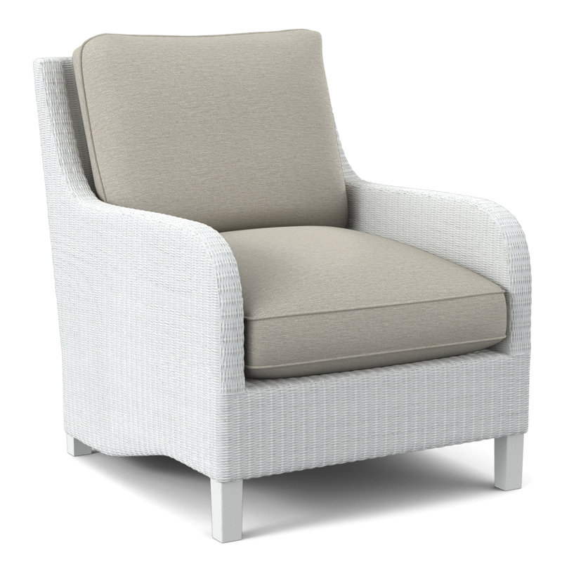 Gibraltar Armchair, Frost White, White Performance Fabric; 0851-94
