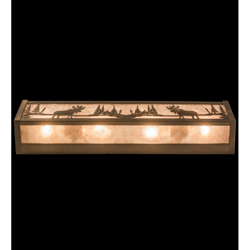 Rustic Lodge 4 - Light Bath Bar, Antique Copper