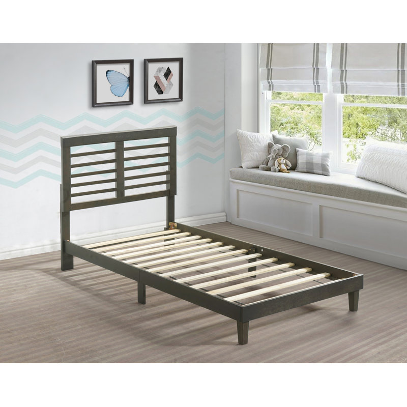 Isaul Slat Bed, Twin XL, Gray