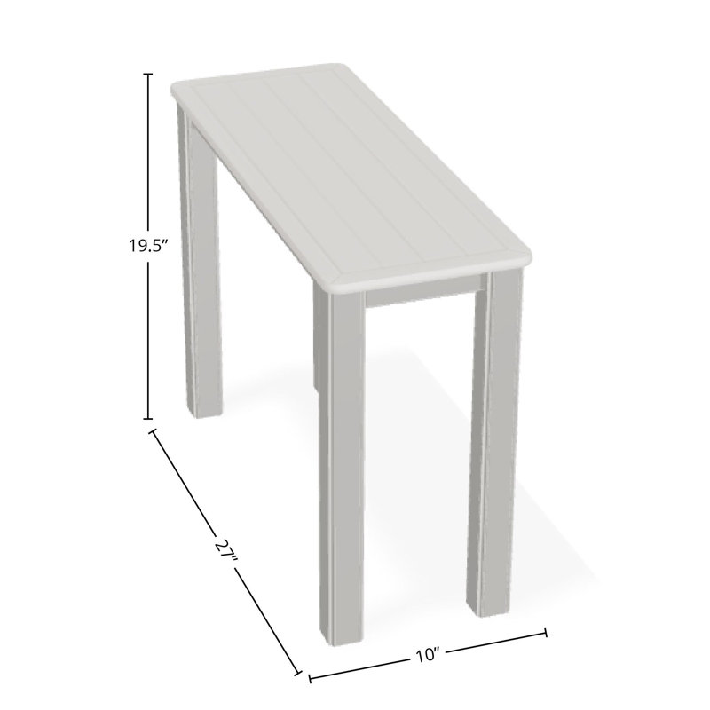 Outdoor Square Side Table, Brown/Snow
