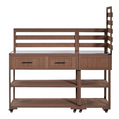 Tiroirs de cuisine en bois de sapin 62 po