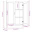 Vitrine vidaXL, bois d'ingénierie, verre moyen-857598752