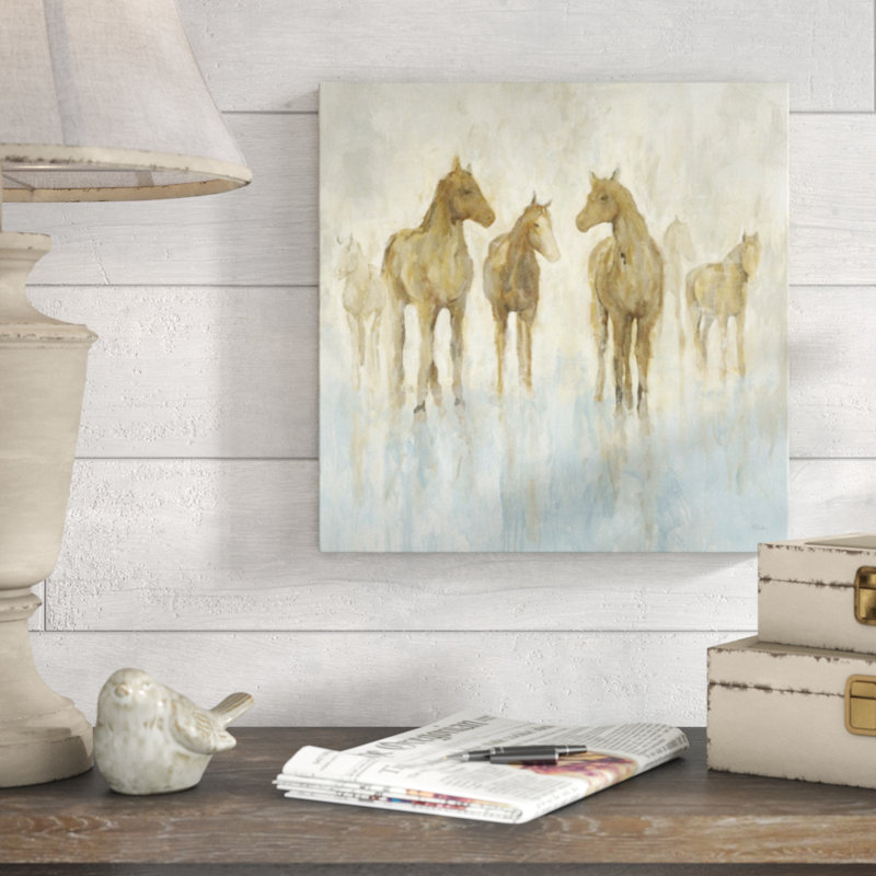 «Horses», reproduction d'art, H 35 po x l 35 po x P 1,5 po, Toile