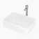 Hewei 15'' White Ceramic Rectangular Vessel Bathroom Sink with Faucet