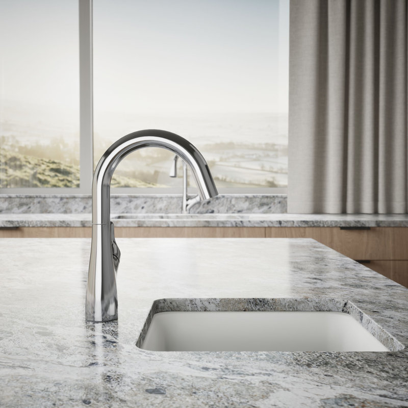 Rival Single-Handle Bar Sink Faucet, Polished Chrome