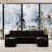 6-Seat Upholstered Sofa with Built-in Speaker, Modular Sectional Sofa with Ottoman, Sofa Couch with Storage,-835549812