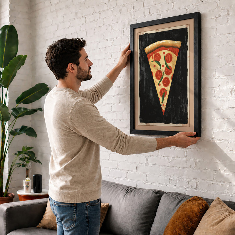 Slice Of Pepperoni Graphic Art - Print, Unframed, A3 - 42.0 x 29.7 cm
