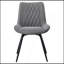 Ensemble de 2 chaises pivotantes grises capitonnées