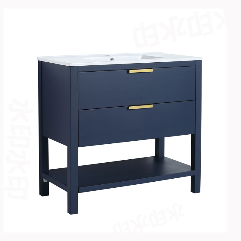 Ensemble de meuble-lavabo simple 36 po, Bleu marine