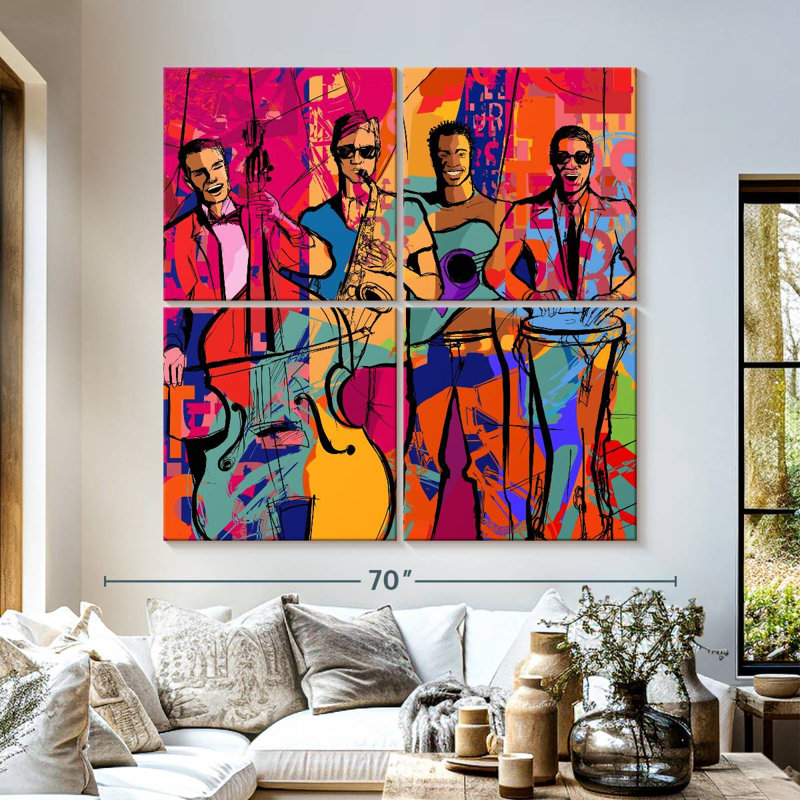 Abarca Jazz Quartet, 57" H x 57" W