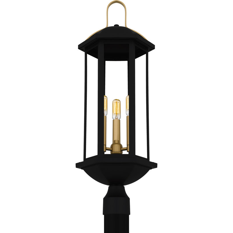 Lampadaire d'extérieur noir mat 3 lumières Ingetrud