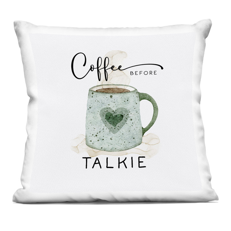 Coussin décoratif imprimé Coffee Coffee, par Joy Hall