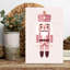 Festive Pink Nutcracker Abstract Contemporary Winter Wall Art Print 1 Piece Wrapped Canvas Wall Art-230837307