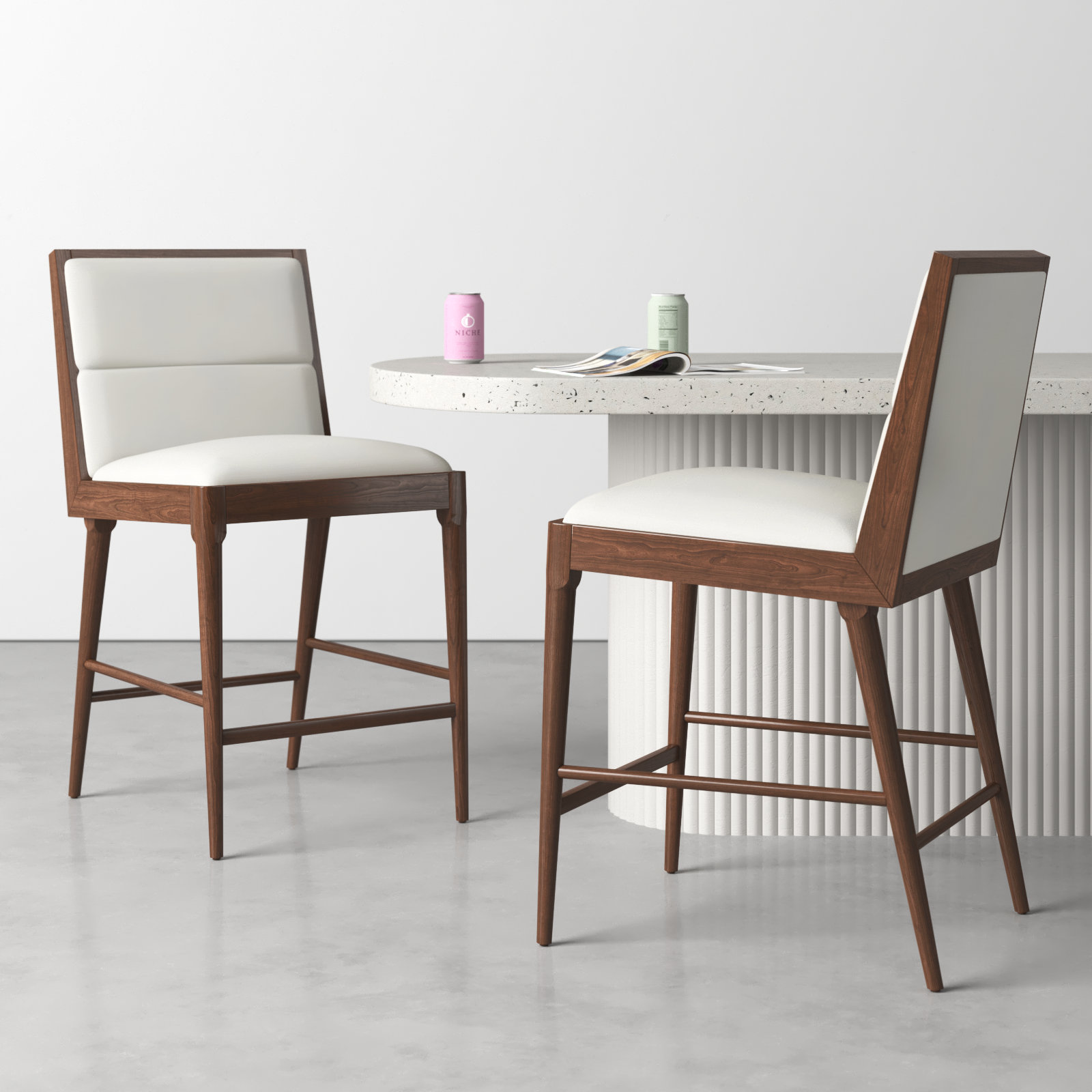Preston 23" Bar Stool, Walnut
