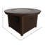 Table de foyer 42 po ronde en polymère rustique avec tablette au propane-124892583-124892589