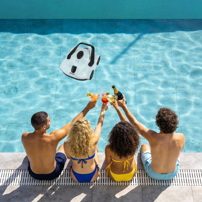 Cordless Robotic Pool Cleaner, Powerful Suction, 130-Min Runtime, Self-Parking, for Above Ground Pools Up to 860 sq.ft