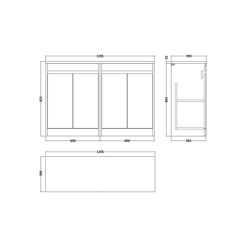 Havana 1240 mm Bathroom Vanity, Carrera Marble