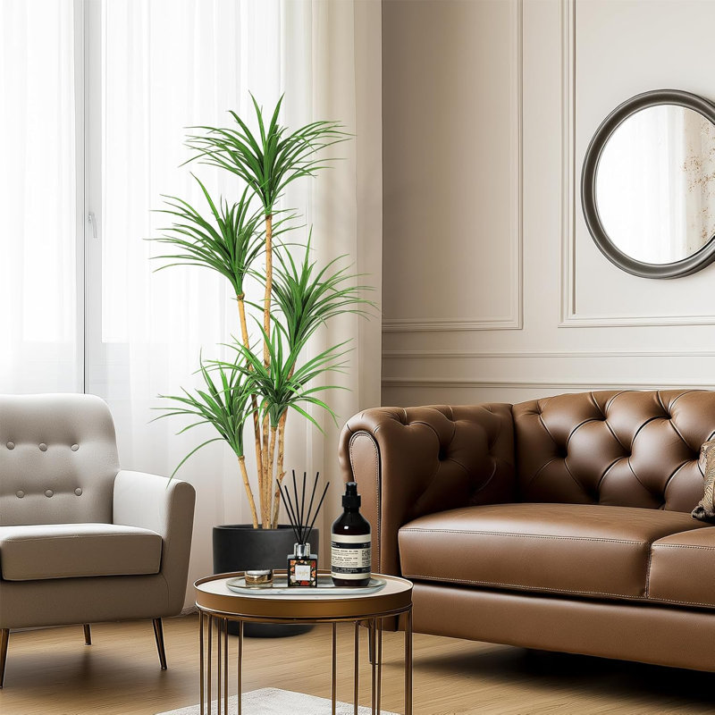 Arbre Dracaena artificiel - plante artificielle réaliste avec branches réglables pour la maison et le bureau
