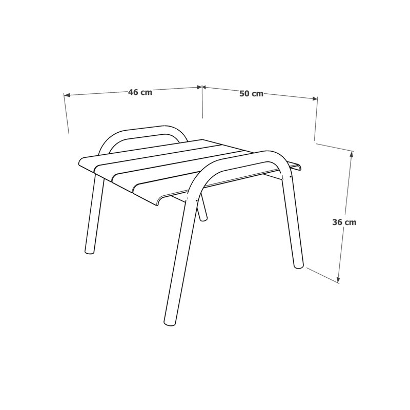 Swann Rectangular Outdoor Side Table , 46cm cm W 50cm cm D